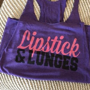 Workout tank - “Lipstick & Lunges”